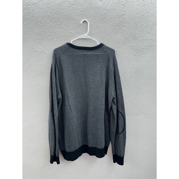 Banana Republic Mens Sweater Shirt Size XXL Gray Long Sleeve Knit Elbow Patches - Picture 5 of 9